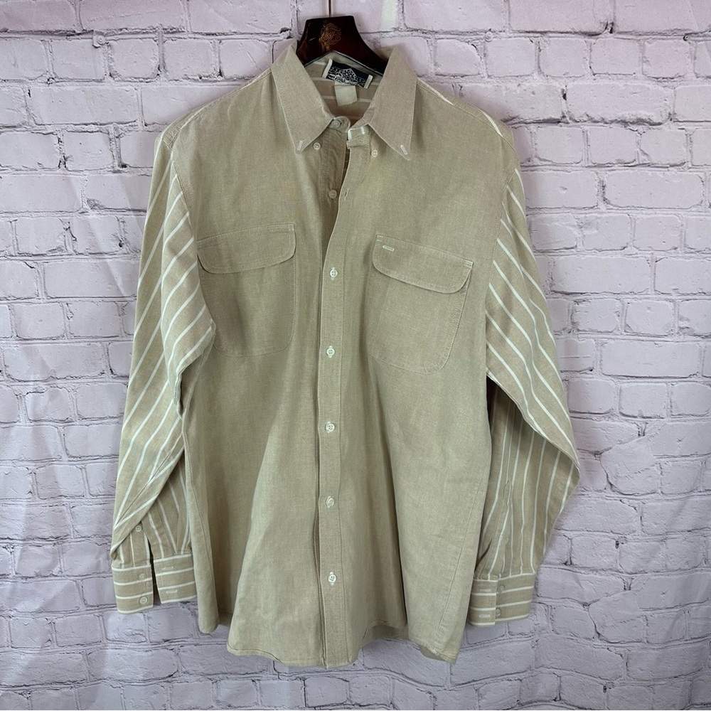 vtg the san angelo texas collection western cowboy button down shirt sz L